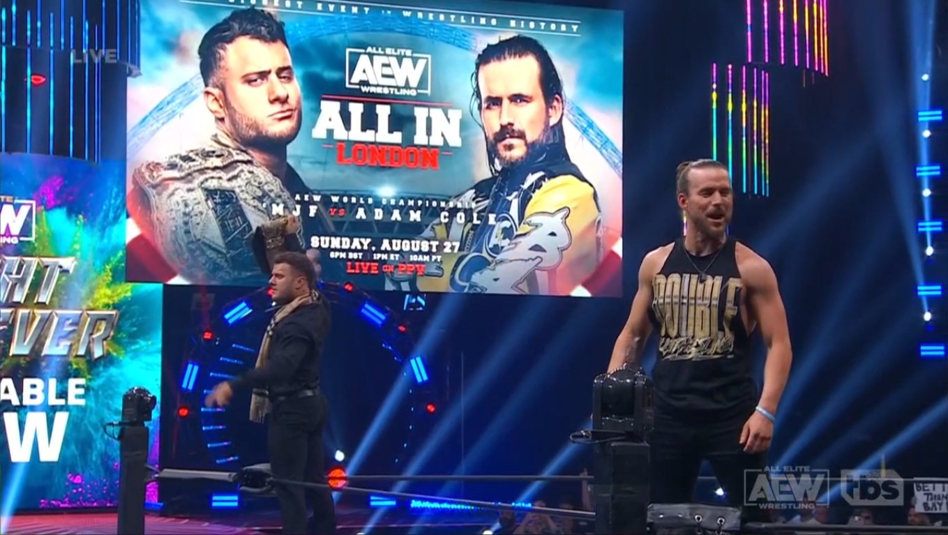 Mjf Vs Adam Cole For The Aew World Title Set For Aew All In