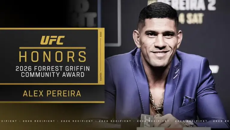 Alex Pereira To Receive Forrest Griffin Community Award