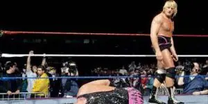 Owen Hart attacking Bret Hart at Royal Rumble 1994 before WrestleMania X