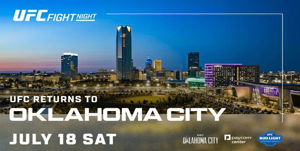 UFC Fight Night Oklahoma City Announced For Saturday, July 18th, 2026