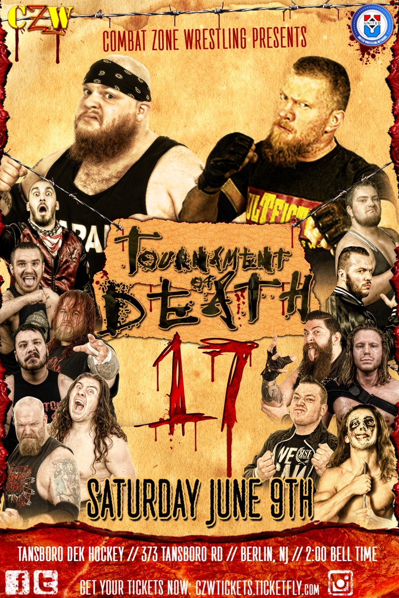 CZW "Tournament of Death" THIS SATURDAY in NJ!