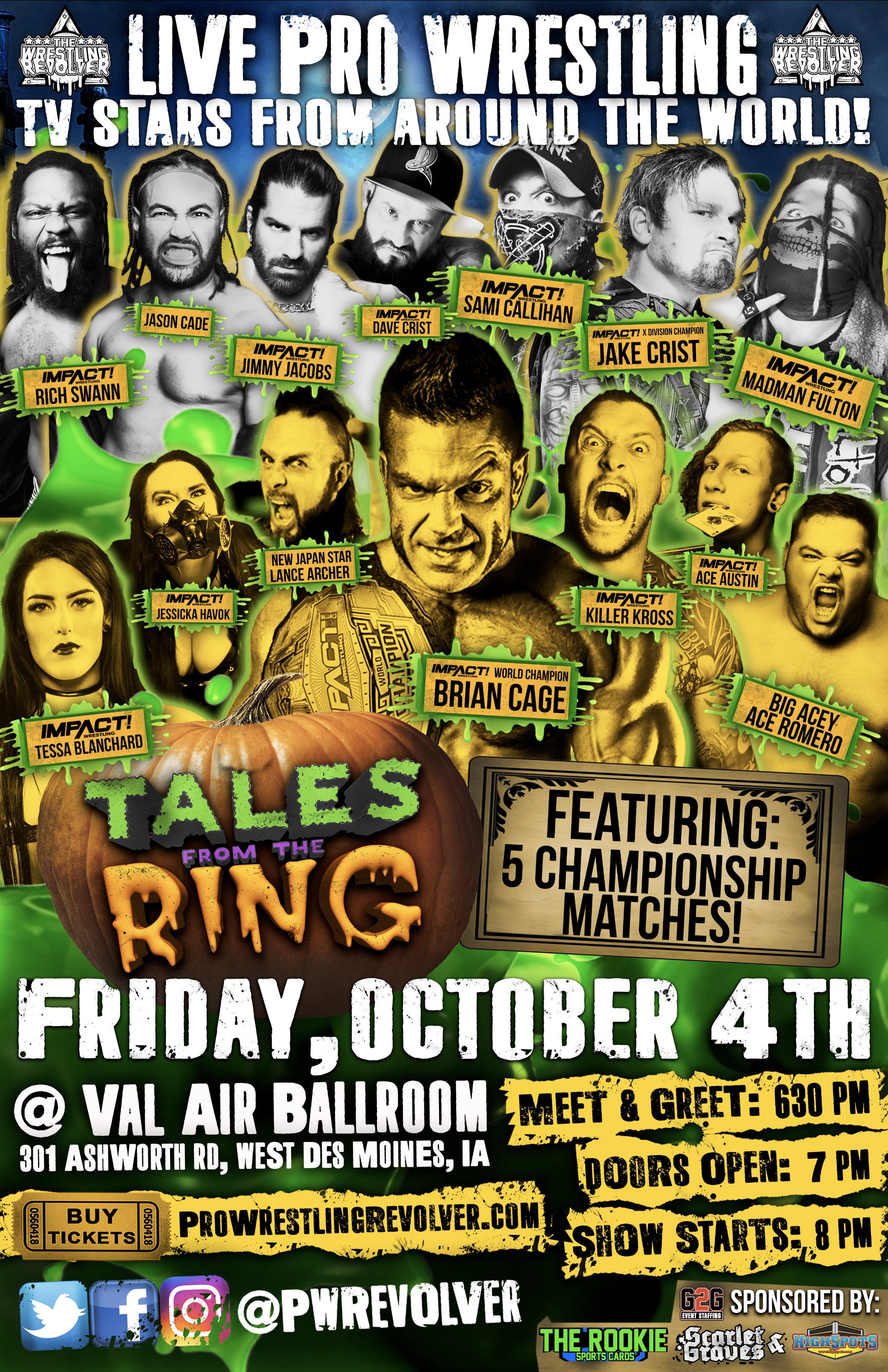 FRIDAY 10/4, Wrestling Revolver #TalesFromTheRing in Iowa!