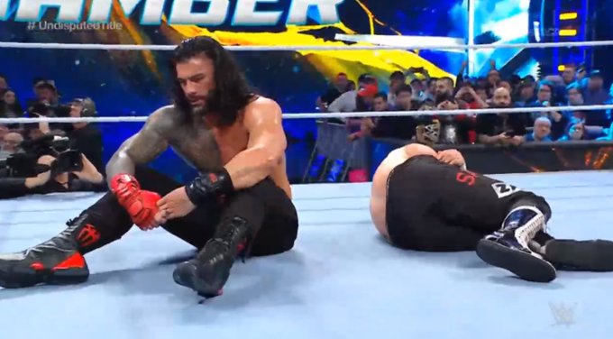 Roman Reigns Defeats Sami Zayn At Elimination Chamber, Kevin Owens ...