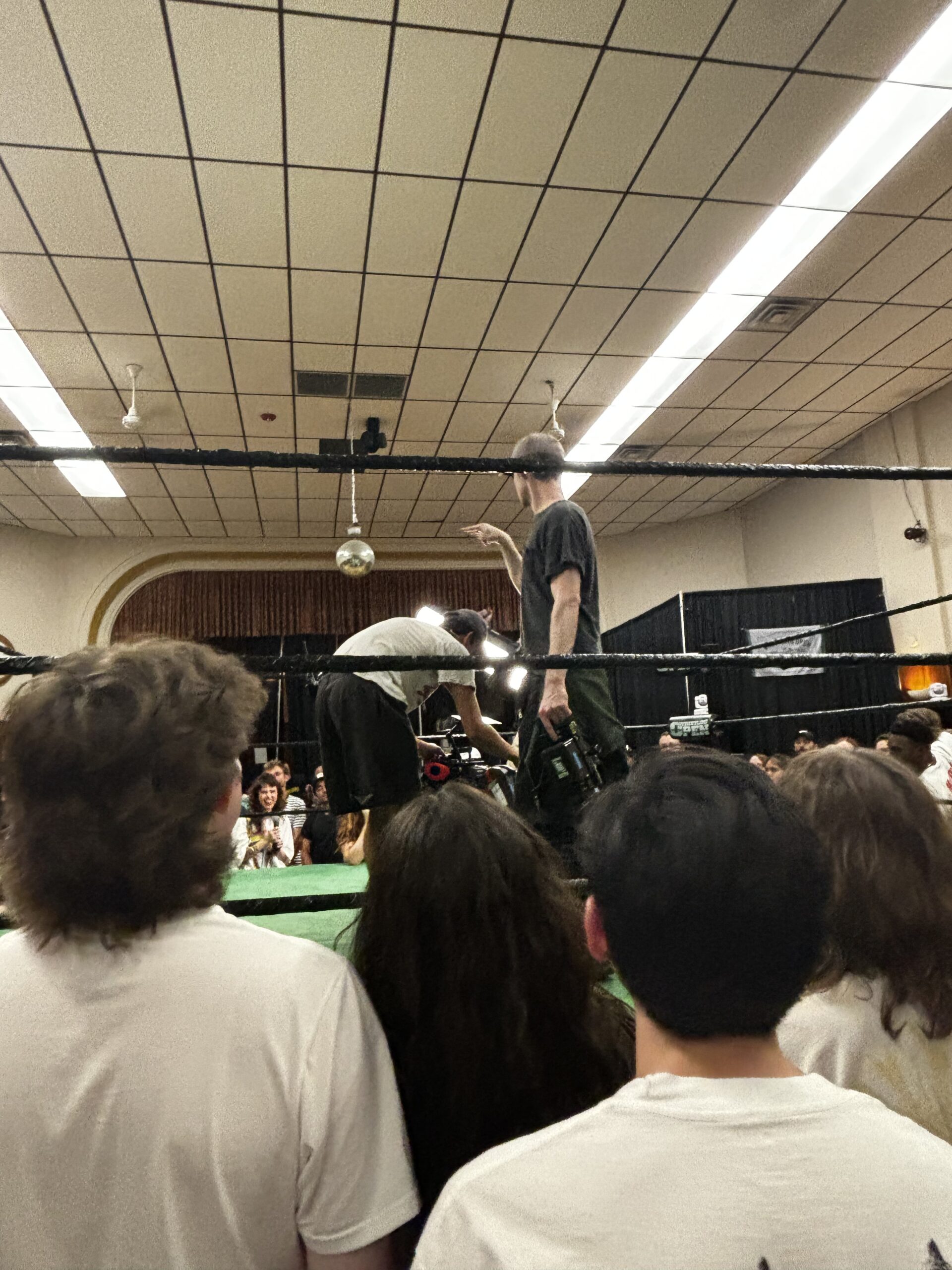 Clairo films a music video at Wrestling Open