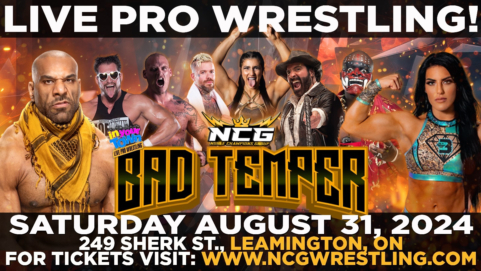 Updated Match Lineup For NCG “BAD TEMPER”; Raj Dhesi fka Jinder Mahal In Featured Match (8/31)