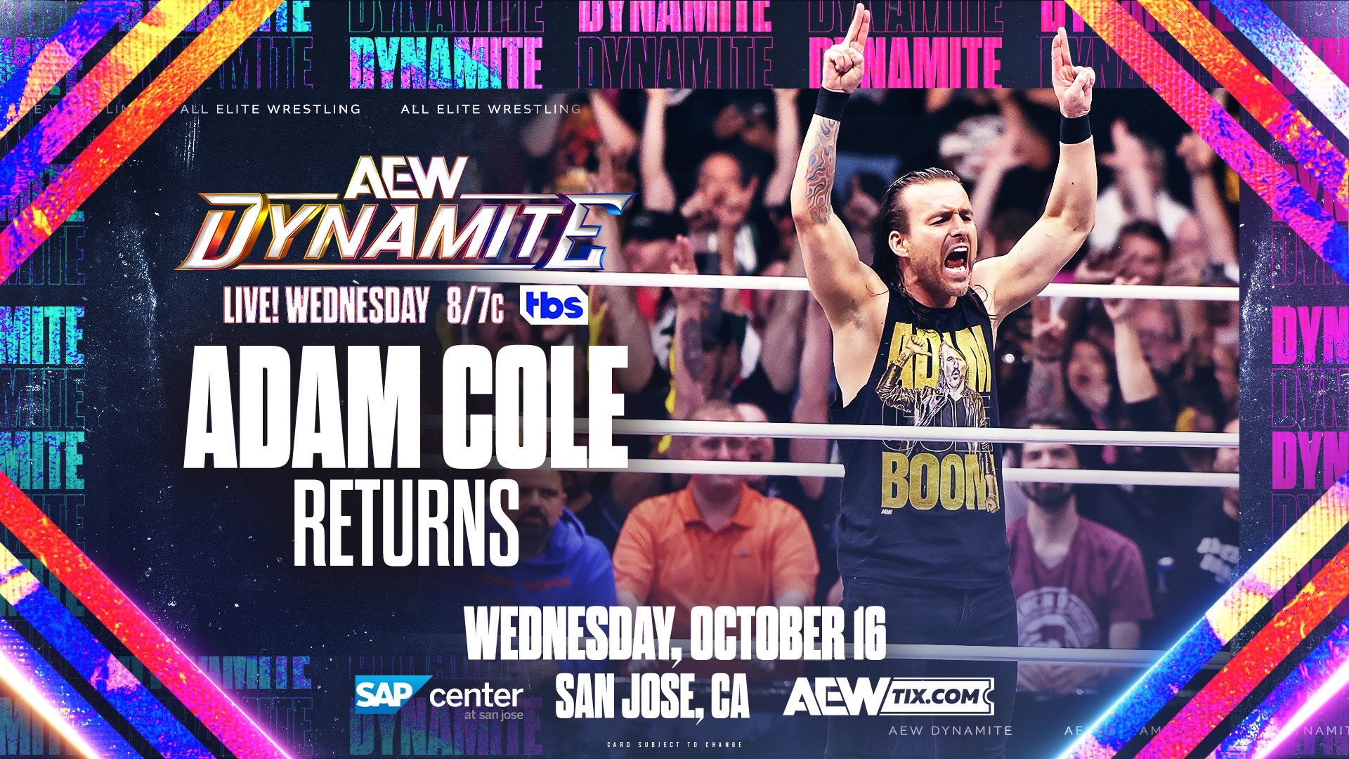 Adam Cole Announced For AEW Dynamite Return On 10/16