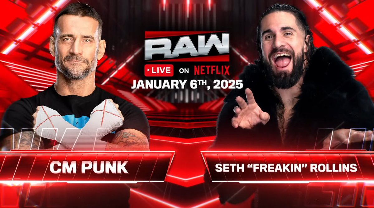 CM Punk vs. Seth Rollins Set For WWE RAW Netflix Debut