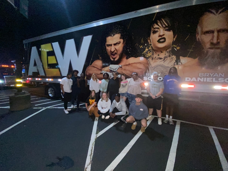 Lycoming College students attending AEW Dynamite