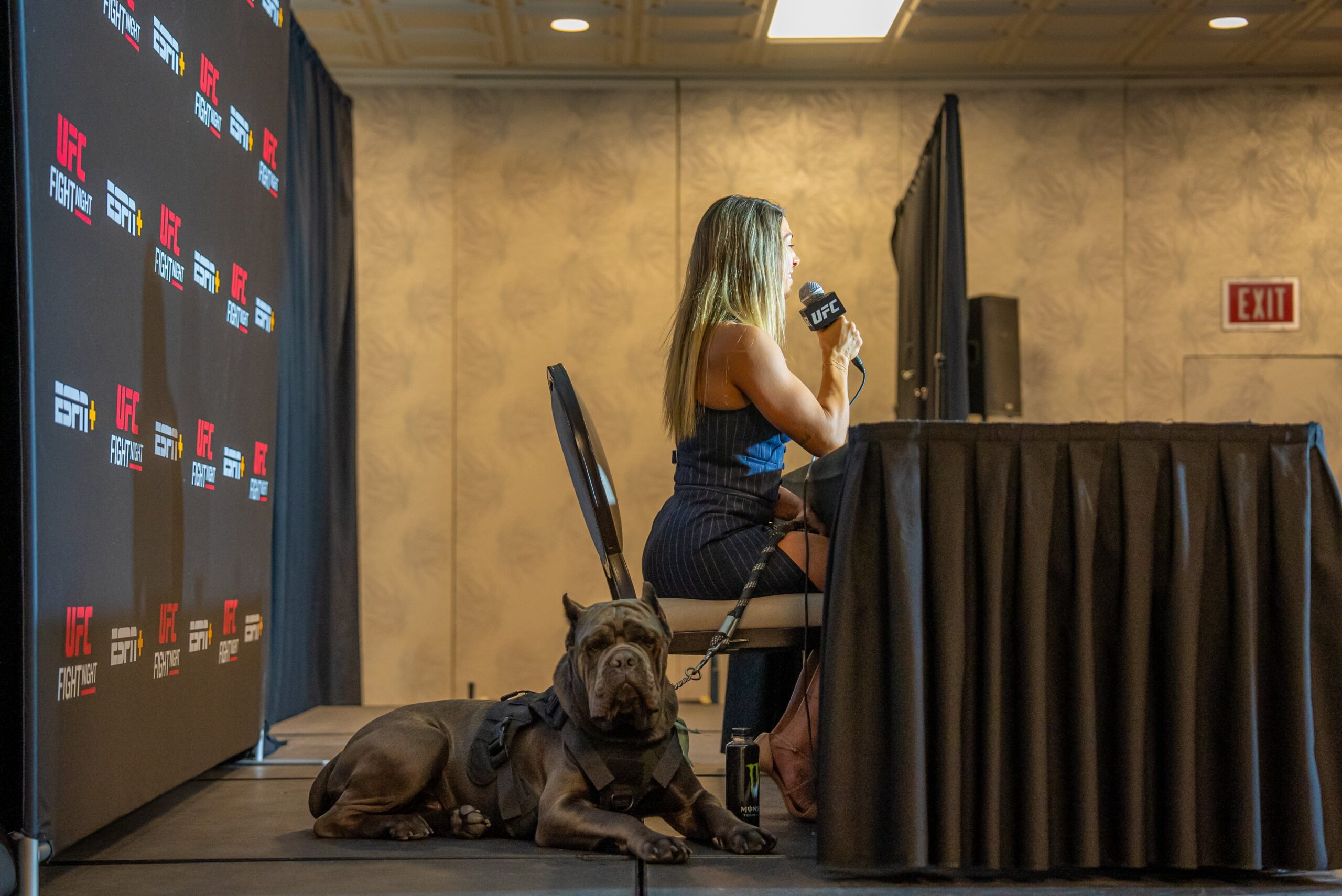 Mackenzie Dern’s Dog Steals The Show At UFC Media Day