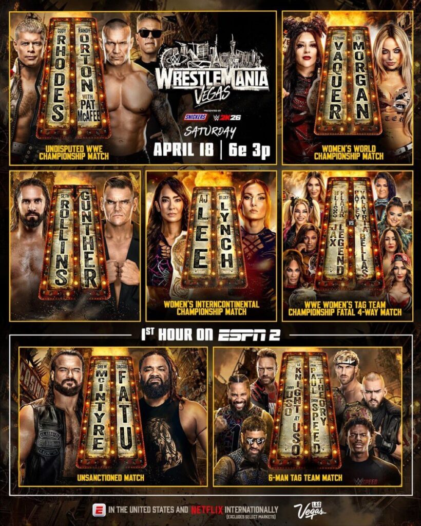 EXCLUSIVE: WWE WrestleMania 42 Saturday Producers And Writers